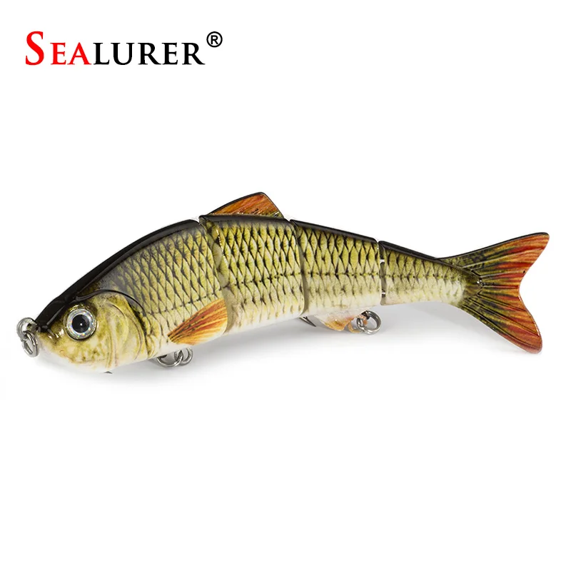 SEALURER 1 pcs Leurres de Pêche Swimbait Crankbait Dur Bait Lent 5 Couleurs De Pêche Wobbler Isca Artificielle Leurres De Pêche S'attaquer