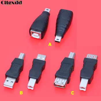 

Cltgxdd 1PCS USB 2.0 Mini USB 5pin to B Type Printer Adapter Male to Female USB 2.0 Min USB Printer Scanner Connector Converter
