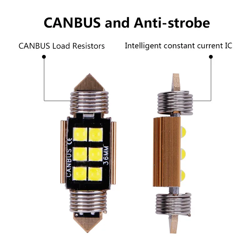 1 шт. c5w светодиодный 31 мм 36 мм 39 мм 41 мм 6 SMD 3030 чипы светодиодный фестон лампа автомобильный купольный светильник Canbus без ошибок авто Интерьер лампа для чтения