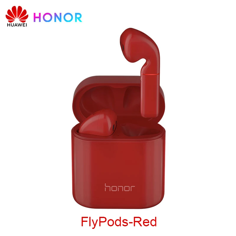 Беспроводные наушники-вкладыши huawei Honor Flypods, водонепроницаемые наушники с динамическим управлением, Беспроводная зарядка Bluetooth 5,0 Flypods Pro Lite - Цвет: FlyPods-Red