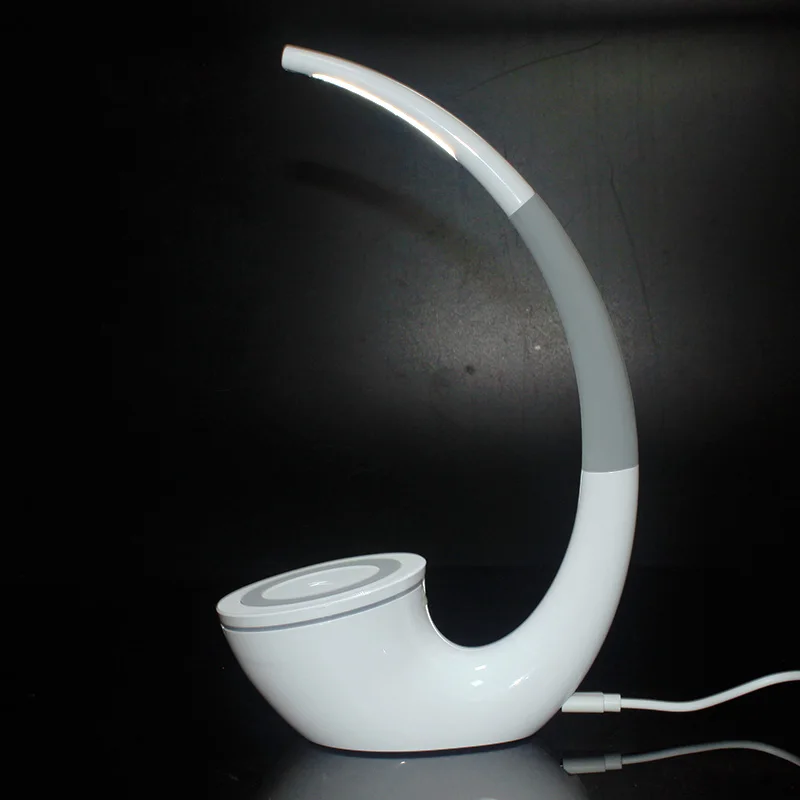 

Mini style Convenient LED table Lamp with wireless charger and QI for iphone huawei Samsun all mobile phone
