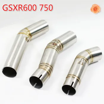 

For Suzuki GSXR600 GSXP750 K6 K7 K8 Motorcycle Middle Pipe Race Exhust Link Pipe Stainless Steel Slip-on Tube AK186