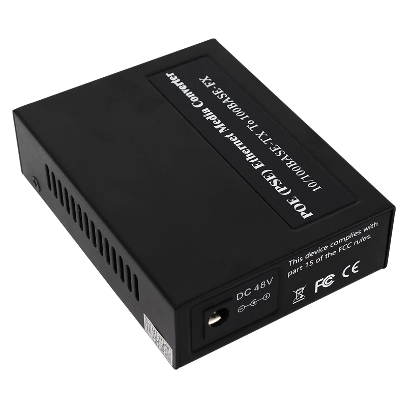 POE (PSE) Ethernet медиа-конвертер 10/100Base-TX до 100Base-FX