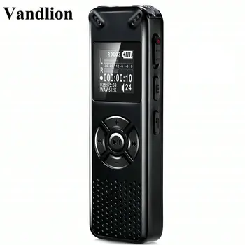 Vandlion-전문 스마트 디지털 음성 활성화 녹음기, 휴대용 HD 사운드 오디오 녹음 딕터폰 MP3 녹음기