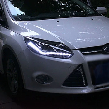 Car Styling LED Head Lamp for Ford Focus 3 headlights 2012-2014 Europe led guide light drl H7 hid Bi-Xenon Double Lens low beam Car Styling LED Head Lamp for Ford Focus 3 headlights 2012-2014 Europe led guide light drl H7 hid Bi-Xenon Double Lens low beam