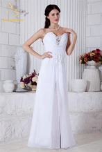 Bealegantom New Elegant Sweetheart Chiffon Wedding Dresses 2017 Appliques Zipper Plus Size Bridal Gowns Vestido De Novia QA1139