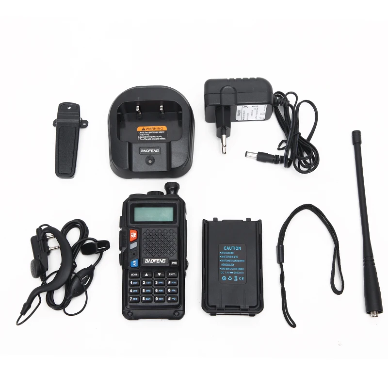 2 шт. BAOFENG BF-UVB3 PLUS Walkie Talkie 8 Вт UHF/VHF Двухдиапазонный 10 км длинный диапазон толстый аккумулятор несколько режимов зарядки радио