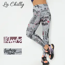 Calzas леггинсы новые модные хип-хоп стиль с буквенным принтом узкие Женские легинсы спортивные штаны с высокой талией эластичные леггинсы