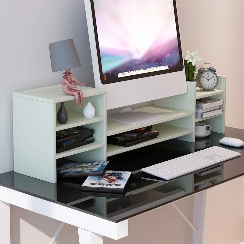 

High Quality Computer Keyboard Shelf Monitor Desktop Storage Rack Raise Monitor Base Screen