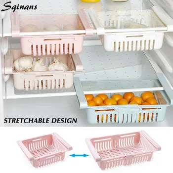 

Adjustable Stretchable Kitchen Drawer Organizer Refrigerator Storage Rack Fridge Freezer Shelf Kitchen Storage Fridge Organizer