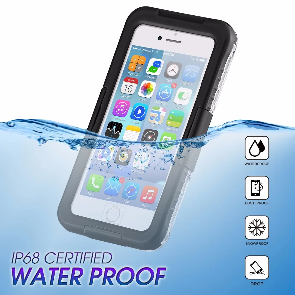 Buy Waterproof Clear Protector Cases for phone 6 7 8