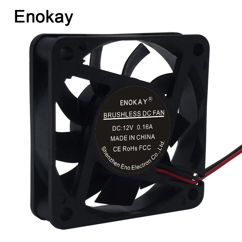 Оптовая продажа 2 шт. Enokay DC вентилятор 12В 24В 0.16A 60*60*15 мм