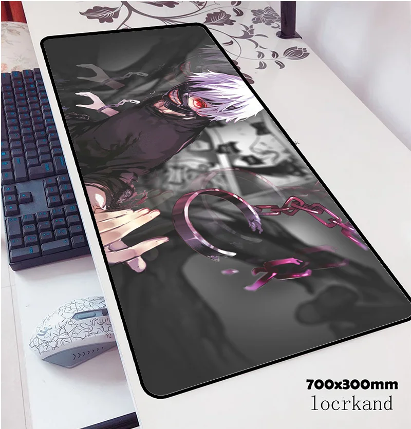 Gamer Cabinet Mouse Pad Computer Tokyo Ghoul Kaneki Ken Gaming Accessories  Mousepad Laptop Japan Anime Desk Mat Non Slip Carpet - AliExpress