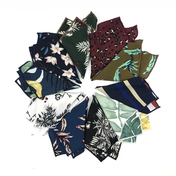 

2019 New Summer Chiffon Georgette Floral Mens Pocket Squares