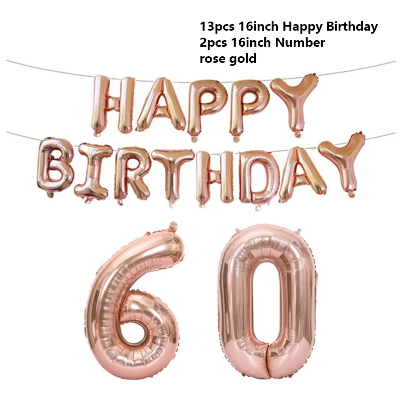 Новый надувной шар с цифрами 60 50 30 18 лет на день рождения украшение для взрослых