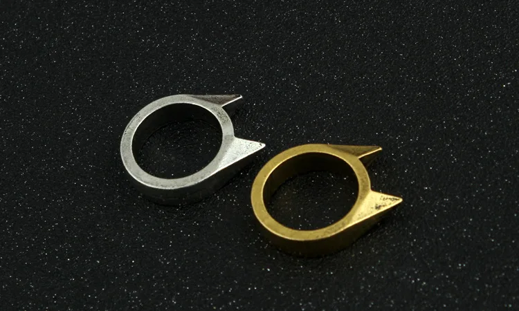 

FGHGF 5Pcs/Lot self-defence stainless steel safety survival finger ring self defence outdoor EDC weapon tool self defence ring