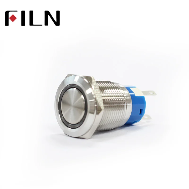 FLIN 19 мм 3 в 6 12 В 48 220 красный синий зеленый белый Мгновенный Переключатель 5A