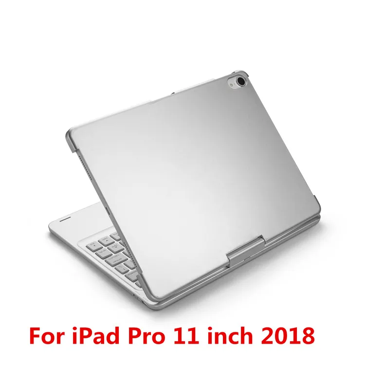 Чехол для iPad Pro 11 10,5 9,7 360 Rotatio Беспроводной клавиатура с подсветкой Bluetooth funda для iPad 9,7 6th воздуха для удостоверения личности-2 - Цвет: F360SP-360-sliver