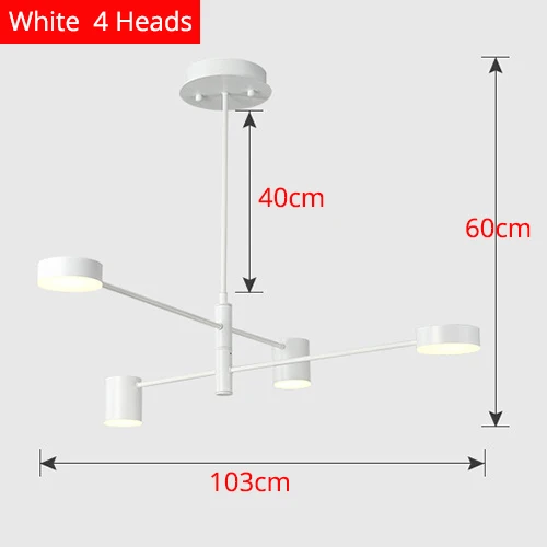Современный светодиодный потолочный светильник, люстра для гостиной, столовой, спальни, декоративное освещение во французском стиле - Цвет абажура: White  4 Heads
