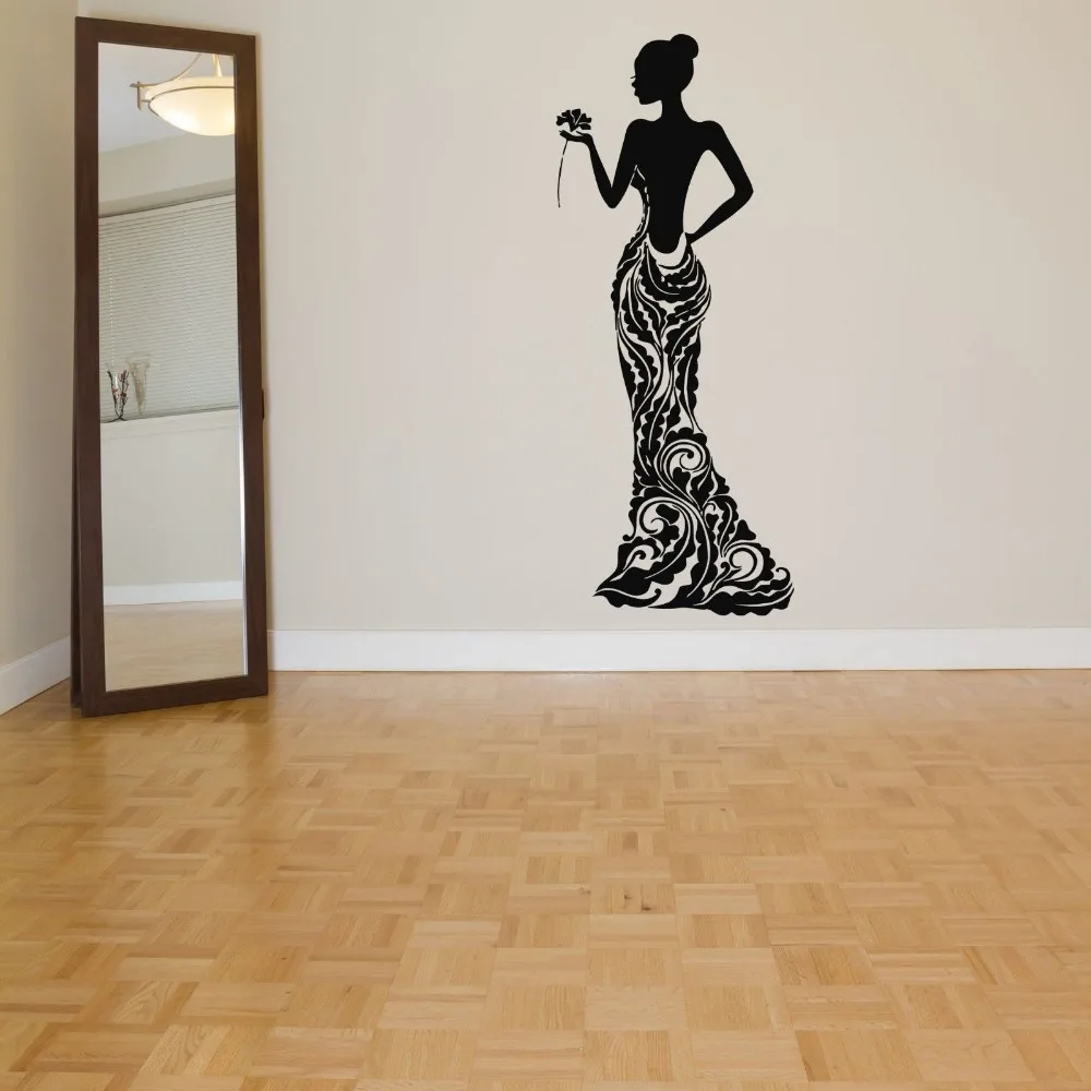 

Clothing Store Wall Sticker Sexy Lady Girls Decoration Clothing Store Decal Cloakroom Showcase Decor Clothing Shop Glass Decal