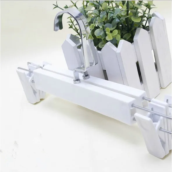 

[Free shipping] High Grade White Plastic Hanger With Clips for Skirt, Adults' Style (10 Pieces / Lot)