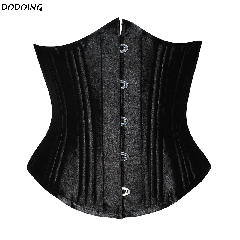 DODOING Sexy Waist cincher Bustiers Underbust Shapewear Plastic Boned Bustiers Female Slim Body Buckle Clearance sale 50% Off