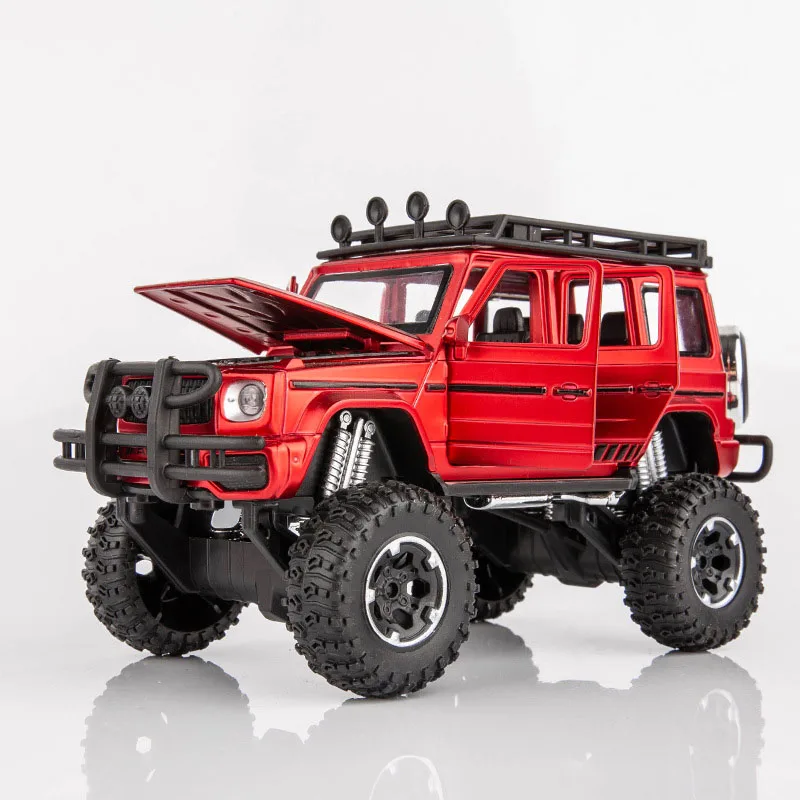 Diecasts 1/32 модель автомобиля большое колесо G63 симулятор Matel светильник звуковые транспортные средства игрушки для детей Подарки для детей мальчик Benz - Цвет: Красный
