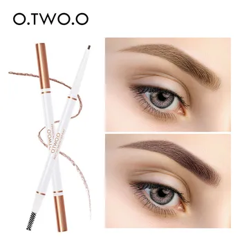 

2019 Summer essential O.TWO.O Long Lasting Double Ended Eyebrow Pencil Waterproof Not Dizzy Extremely Fine Rotatable Eyebrow Pen