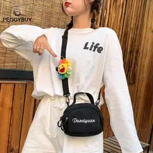 Женская сумка с буквенным принтом, на молнии, Цветочный декор, на плечо, сумка-мессенджер, Холщовая Сумка, сумка-тоут с буквенным принтом, большая ВМЕСТИТЕЛЬНОСТЬ