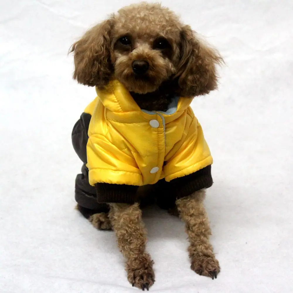 Комбинезон для собаки утолщение хлопка щенков тела зимние Домашние животные одежда домашнее животное теплый пуховик