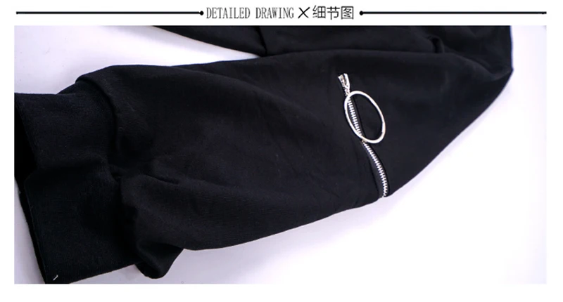  Long Hoodies Men Casual Zip Ribbon Hip Hop  (22)