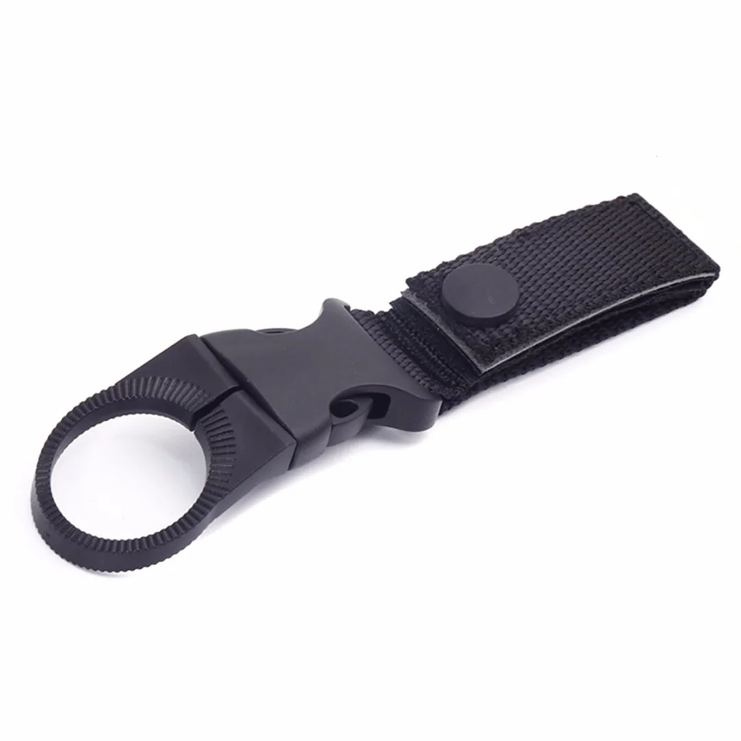 Mayitr Water Bottle Hanging Buckle Hook Holder Belt Clip For Outdoor Camping Hiking  Military Nylon Webbing Buckle Hanger