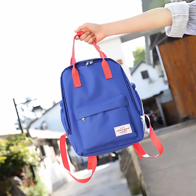 Verano de 2019 Mochila de Color Impacto de hombro bolsa de mujeres, cuero de ocio chica estudiante Mochila mujeres Mochila paquete