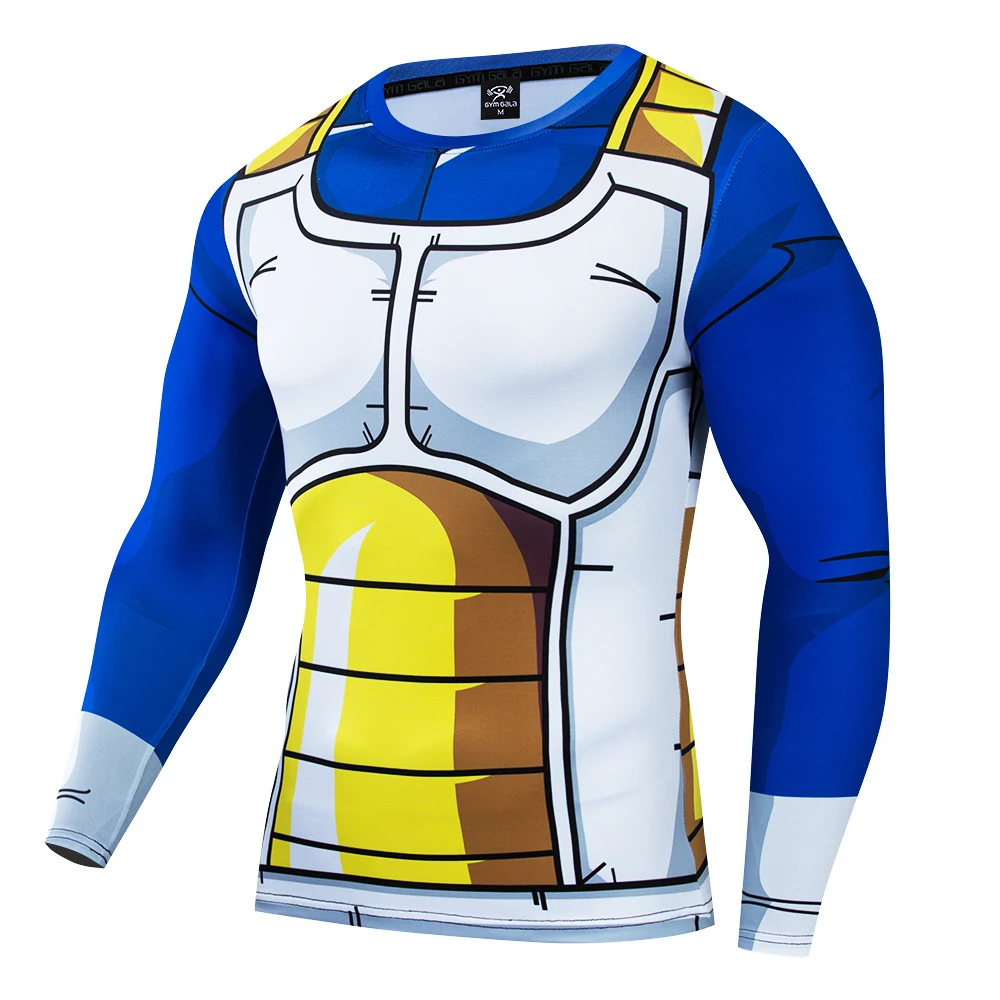 

2017 Long Sleeve Anime Camiseta Harajuku Tshirt Vegeta T-shirts Dragon Ball Printed T shirt Compression Fitness Tops