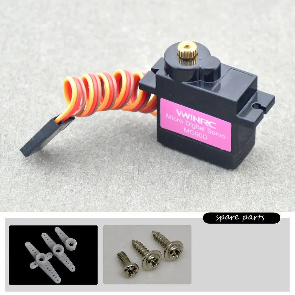VWINRC Digital Servo Metal Gear MG90D For ALIGN TREX 450 Rudder 500 Swashplate RC helicopter 6CH 2.4G remote control heli
