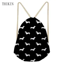 THIKIN Одежда для собак женская сумка на шнурке девушка дорожный футляр сумки цветы Sausage переноски для собак mochilas сумка