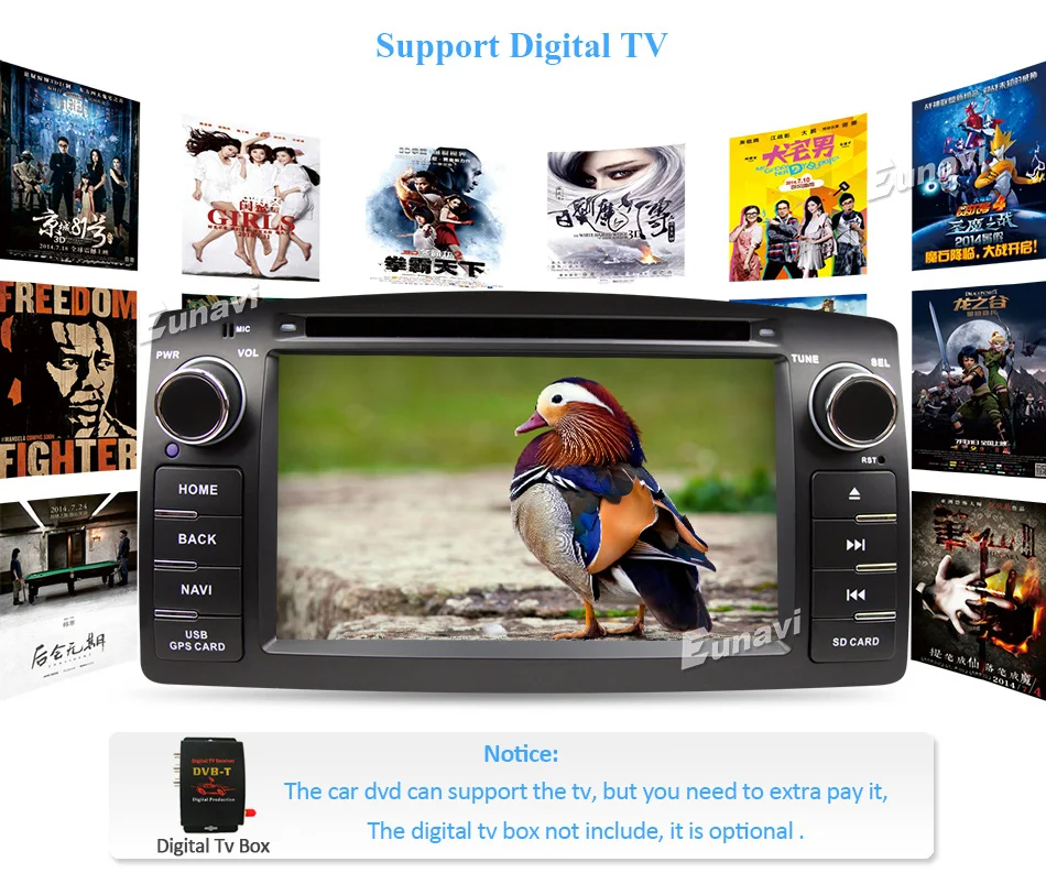 Top Eunavi 2 Din Car DVD For Toyota Corolla E120 BYD F3 Android 8.1 Quad core RAM 2G 2Din Car DVD stereo GPS with touch screen WIFI 21