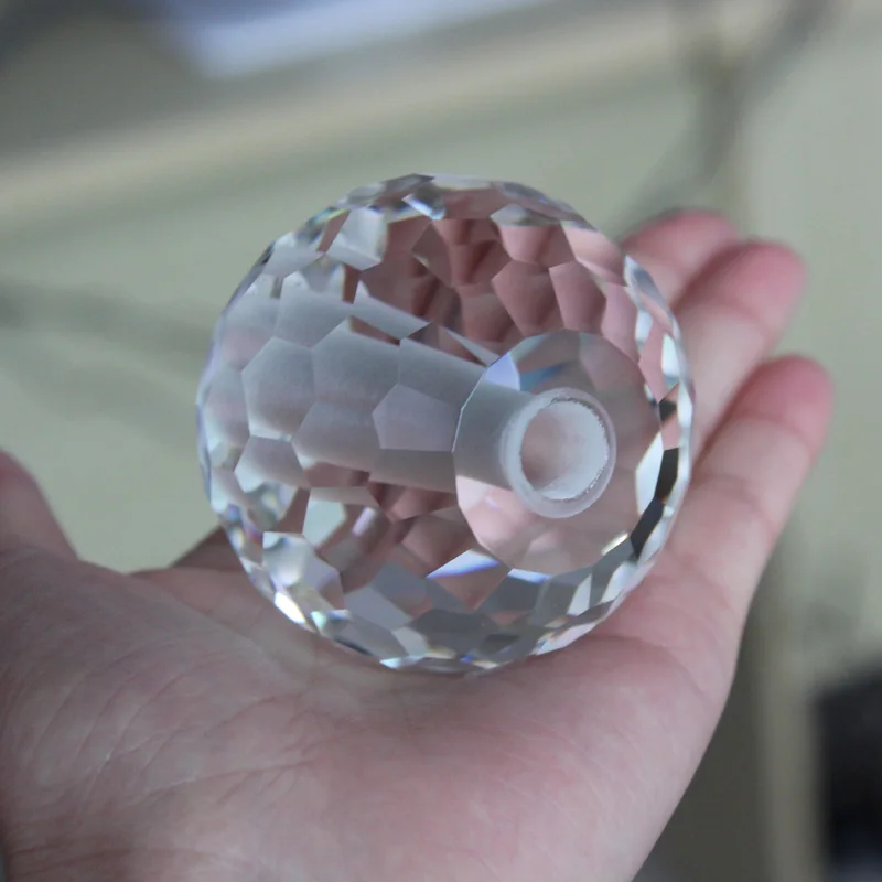 XINTOU 60mm Crystal Ball Perforation Faceted Hanging Prism Globe Home