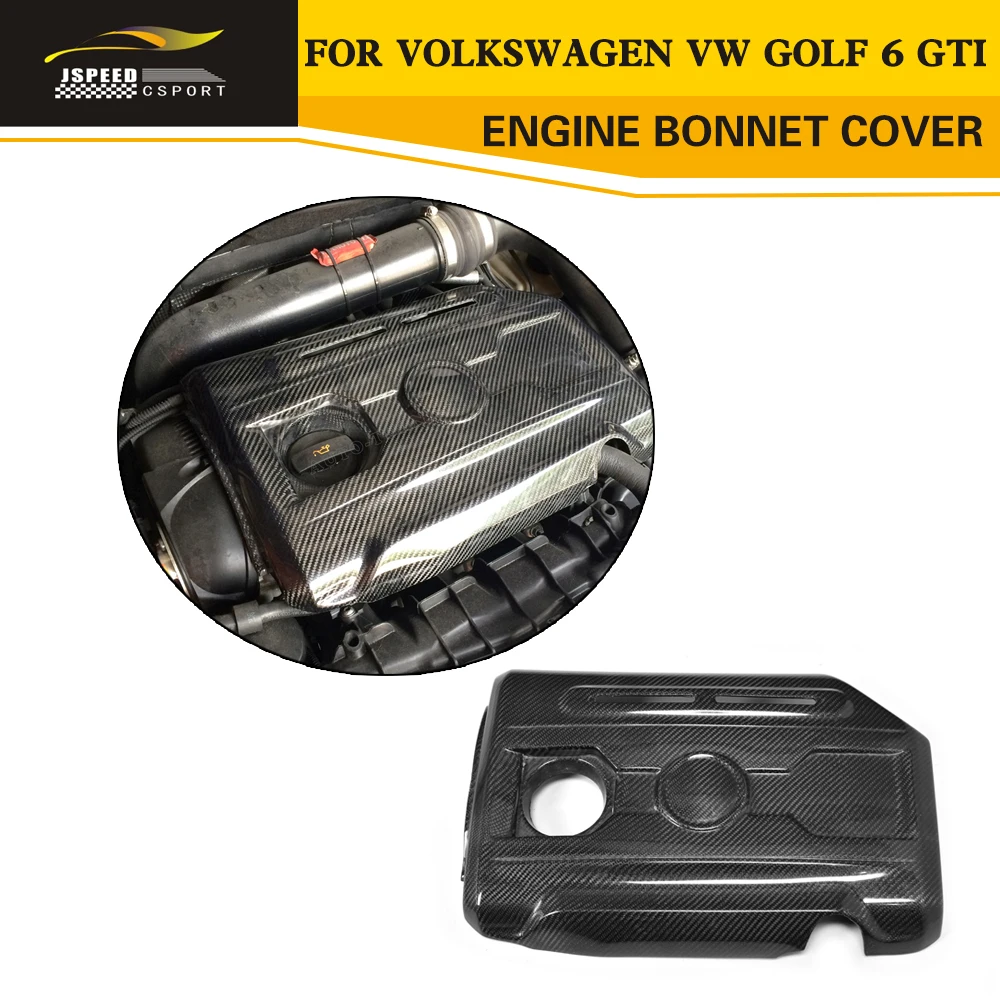 Golf MK6 Car Styling Carbon Fiber Engine Cover For Volkswagen VW