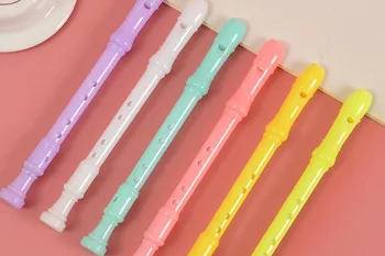 

new cute music Clarinet gel ink pen cartoon stationery prize kawaii stydent pen office writing pen black neutral pen 48pc/lot