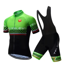 Летняя мужская комбинезон короткий рукав Vélo набор MTB Майо велосипед одежда триатлонный костюм Спортивная одежда велосипед комплект одежды