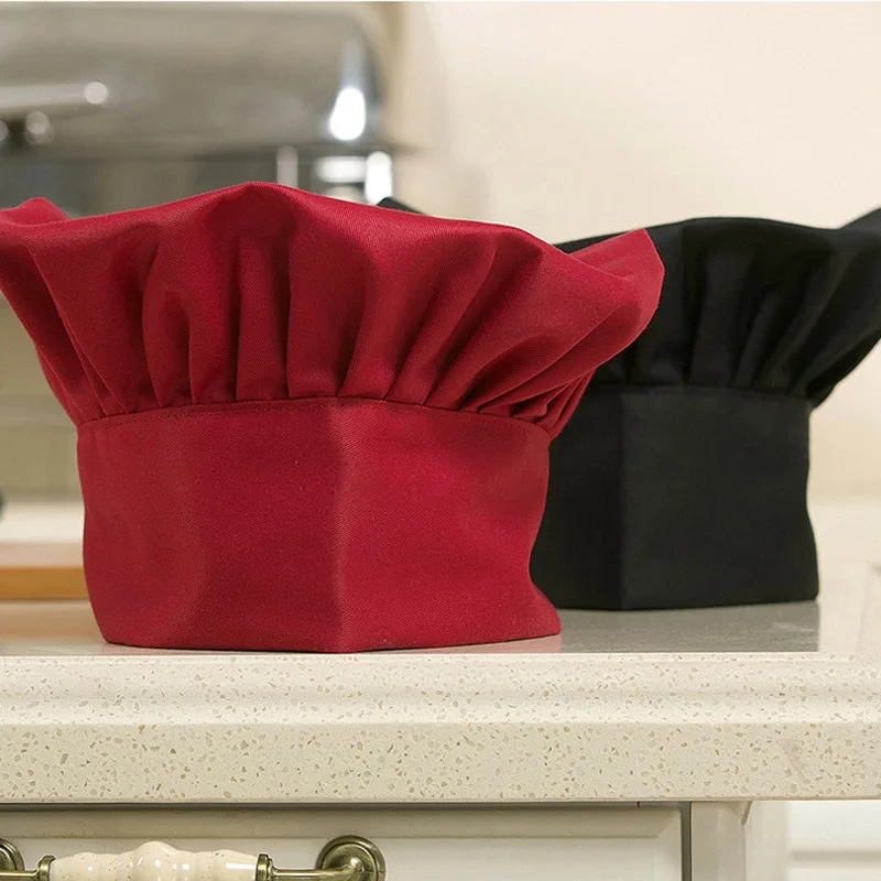 4 Colors Men Women Kitchen Baker Caps Adjustable Elastic Comfy Cooking