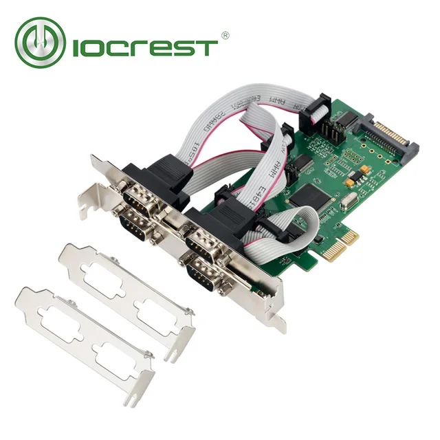 $US $25.88  IOCREST 4 DB-9 serie rs232 puertos pcie tarjeta controlador wch384 chipset