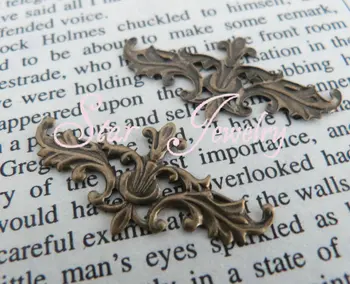 

500pcs/lot 15*30mm bronze plated filigree connector for jewelry findings
