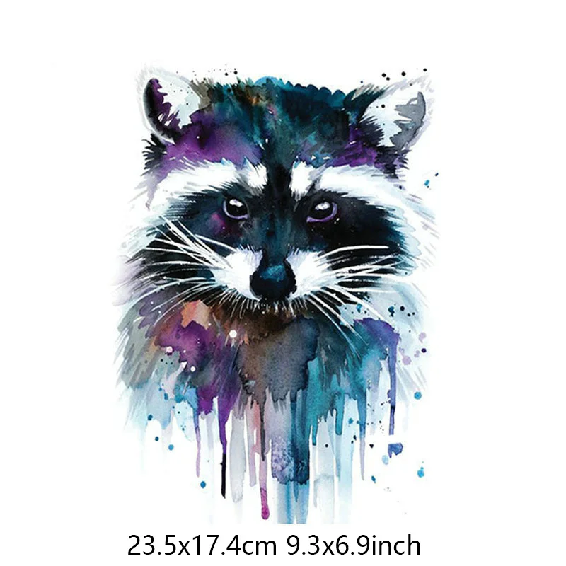 Нашивки с изображением волка единорога, тигра, перьев, железные полосатые наклейки для одежды, термопечать, а-уровень, моющиеся, сделай сам, термопередача - Цвет: Wolf