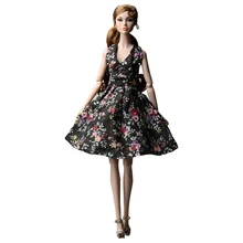 NK одна штука кукла маленький цветок платье ручной работы одежда юбка вечерние платья для куклы Барби аксессуары для девушки лучший подарок 159A