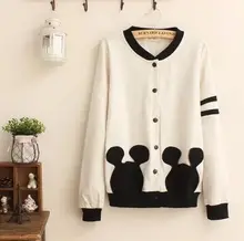 2016 autumn Japanese new style casual white or navy color long sleeve single-breasted cotton lovely women hoodies free shipping