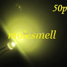 50 шт./лот! 5 мм соломенная шляпа теплый белый светодиод(3000MCD) 5 мм светло-светодиод 5 мм прозрачный большой/широкоугольный LED