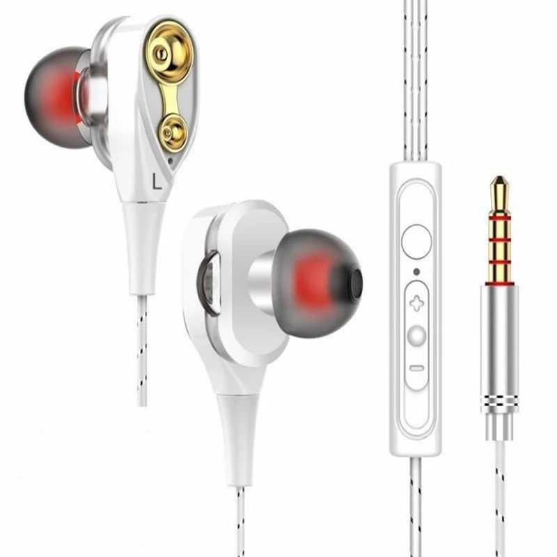 

Wholesale CHEORHOIG H20 Dual Driver Bass In-ear Earphones Super Clear 3.5mm HiFi Headset Earbud For iphone Xiaomi Samsung