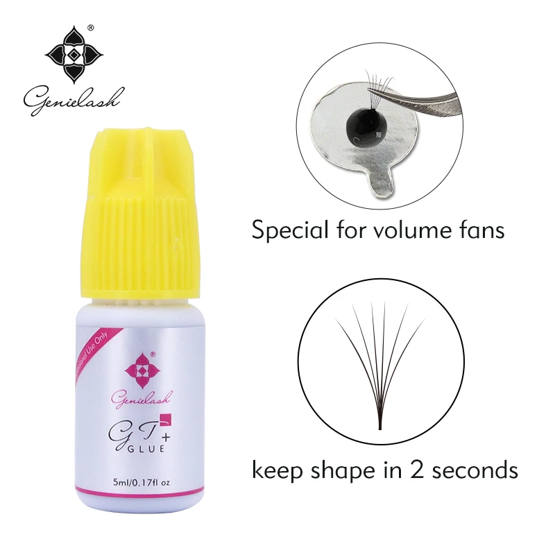 

Genielash GT+ glue for volume eyelash extension 2-3s drying low irritation 2sec keep shape adheisives for lash extensions